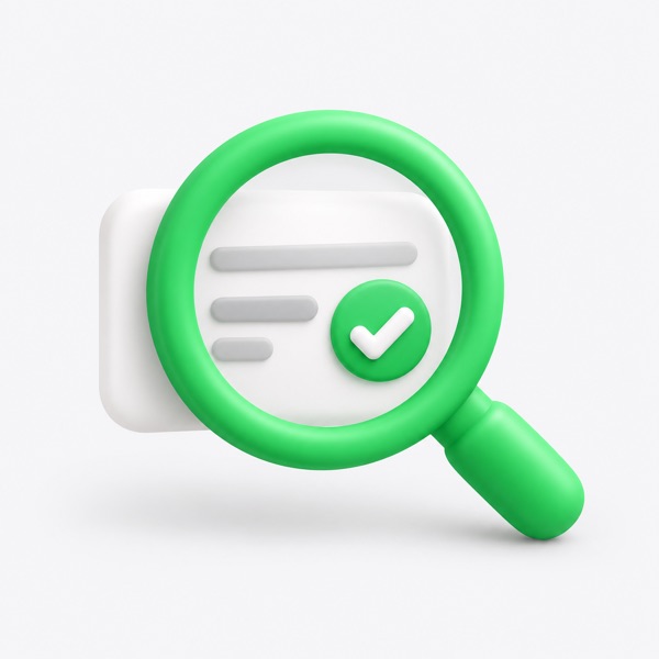 Icon of a checkmark over a draft message.