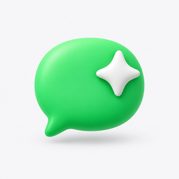 Icon of a chat bubble with a draft being written.